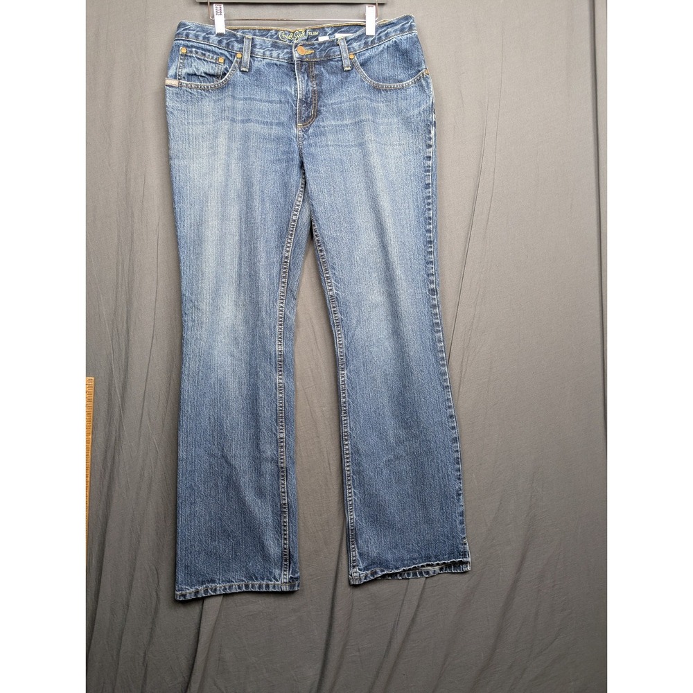 Cruel Girl Jeans Slim Blue Denim Bootcut Distressed Womens 13 Long